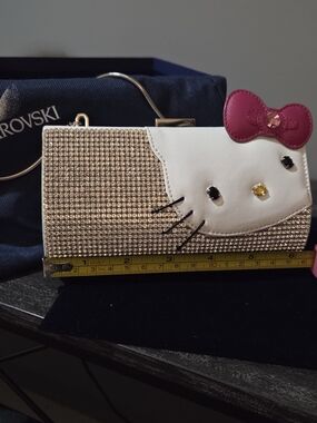 Hello Kitty Swarovski Crystal Clutch Hello Kitty  Face and Pink Bow